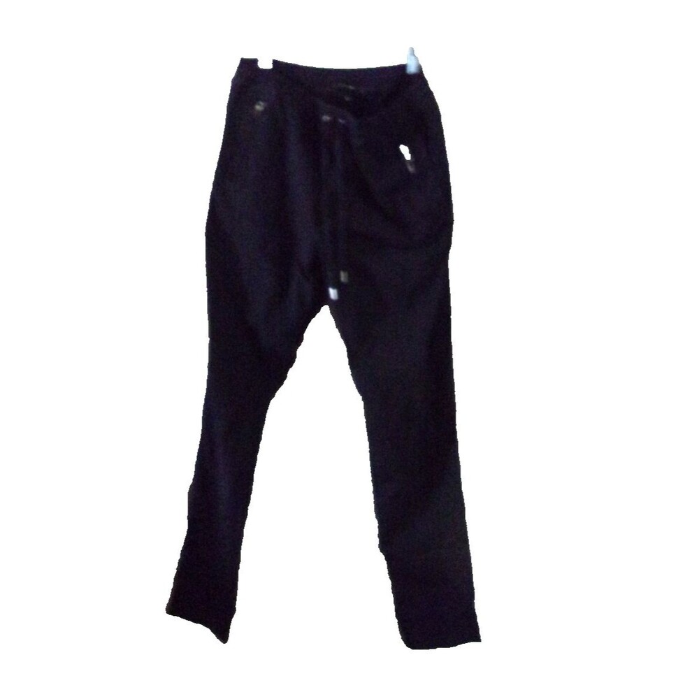 Joe's Sweatpants Joggers Sz 36  Cotton Stretch Dark Navy Blue Zip Close Pockets